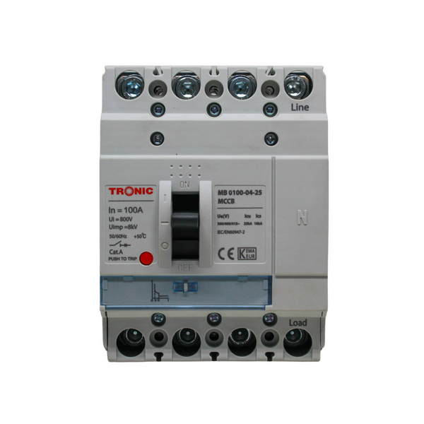 MCCB Breaker 100 Amps 4 Pole