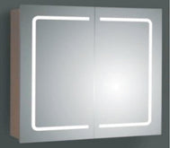 Mirror Light with Two Door Cabinet