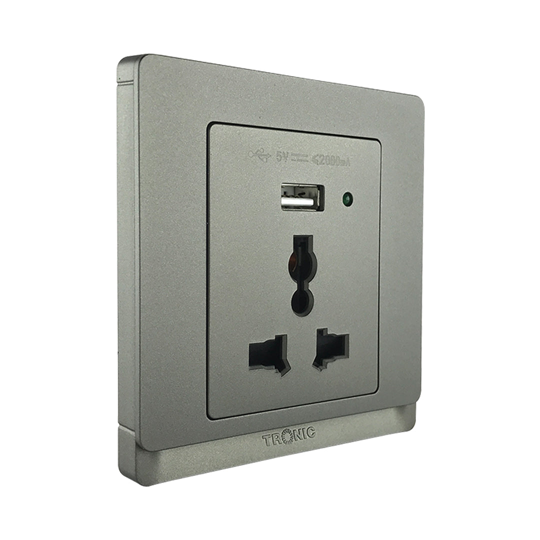 Single Socket with USB – TRONIC UGANDA LIMITED